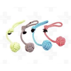 Lopta so slučkou cverna mix farieb 7,6 x 35,5 cm