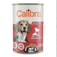 Calibra Adult Hovädzie & pečeň & zelenina v želé 1240 g