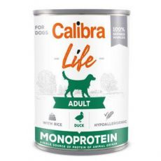 Calibra Dog Life konz. Adult Duck with rice 400g